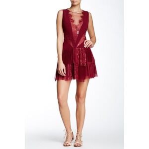 Free People Dove Lace Panel Dress Boho Whimsy
